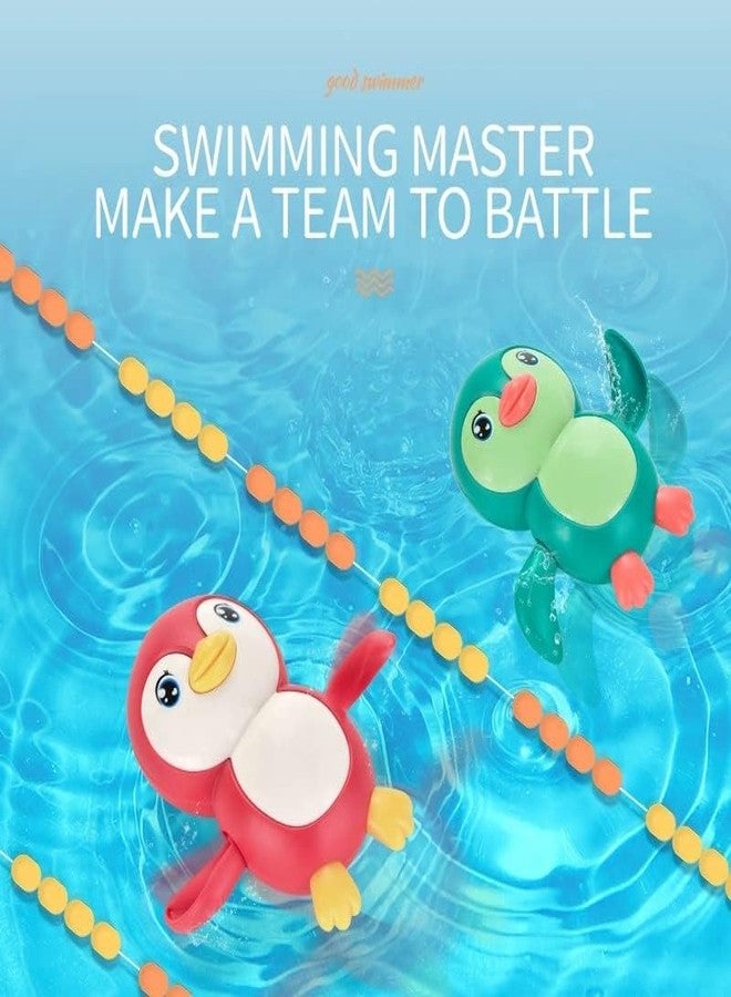 BLISSBORN Wind Up Swimming Penguin Bath Toy / Toddlers Swimming Floating Playing Toy in Bathroom Beach Pool / Colourful Water Toys for Girls & Boys - Multicolour ( Pack of 1 ) - Image 2